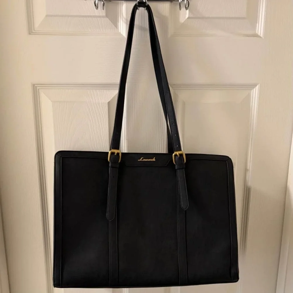 LOVEVOOK Black Laptop Tote Briefcase Work Bag Shoulder Bag 17